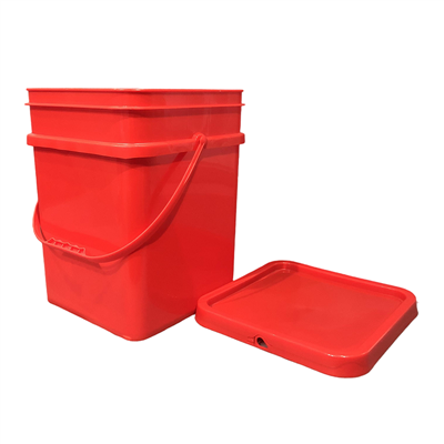 19L firkantede plastikspande med håndtag