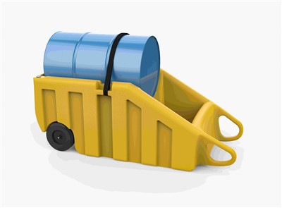 Tromlevogn med 200 liters sump